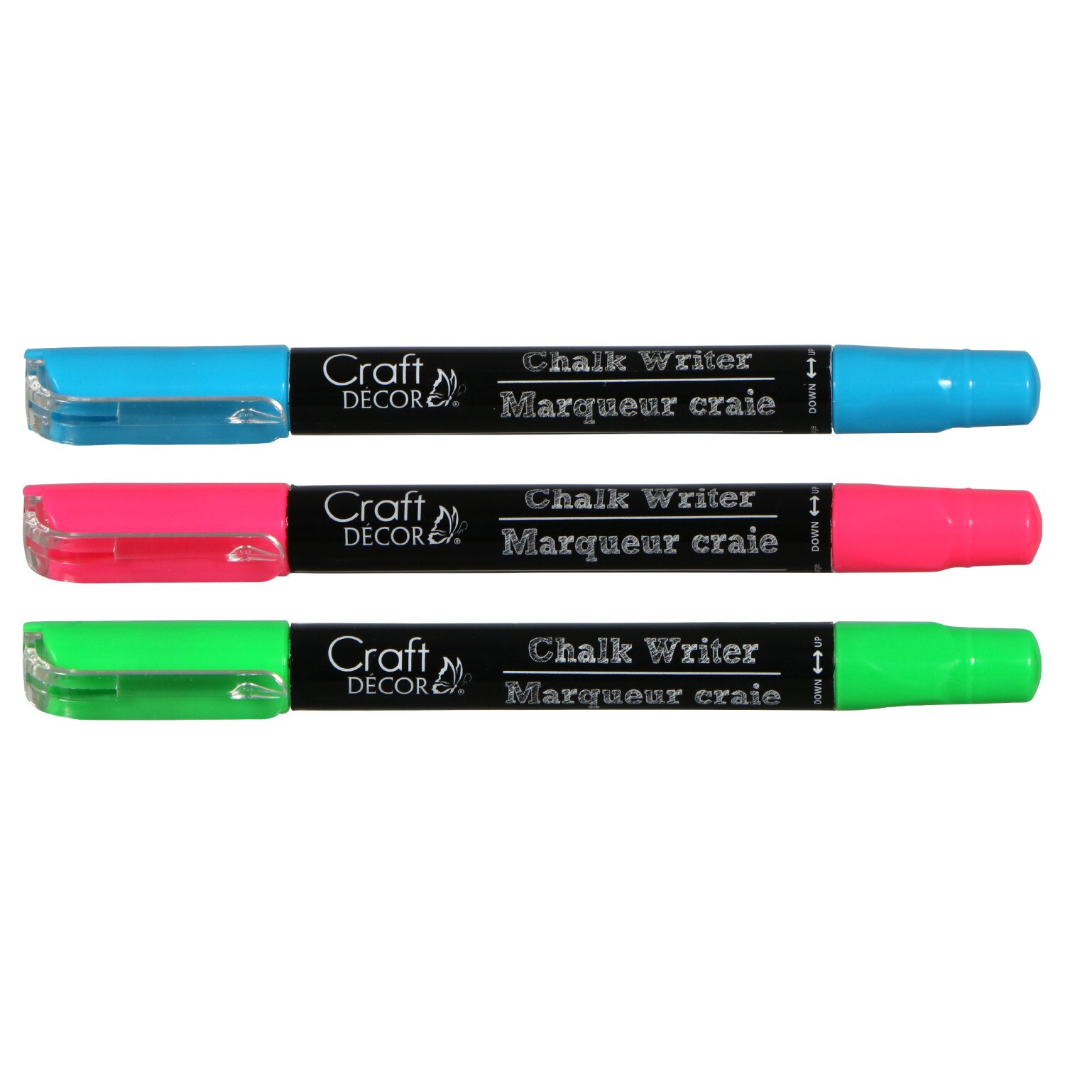 blue-green-orange-yellow-pink-red-gold-silver-2white Multicraft Pen for Writing Glass Windows/Mirror / Windshield Craft Decor Chalk Writer Bundles